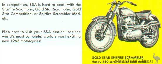 1963 BSA Gold Star Spitfire Scrambler