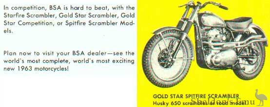 1963 BSA Gold Star Spitfire Scrambler